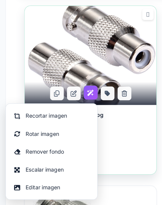 Menú de herramientas de imagen abierto