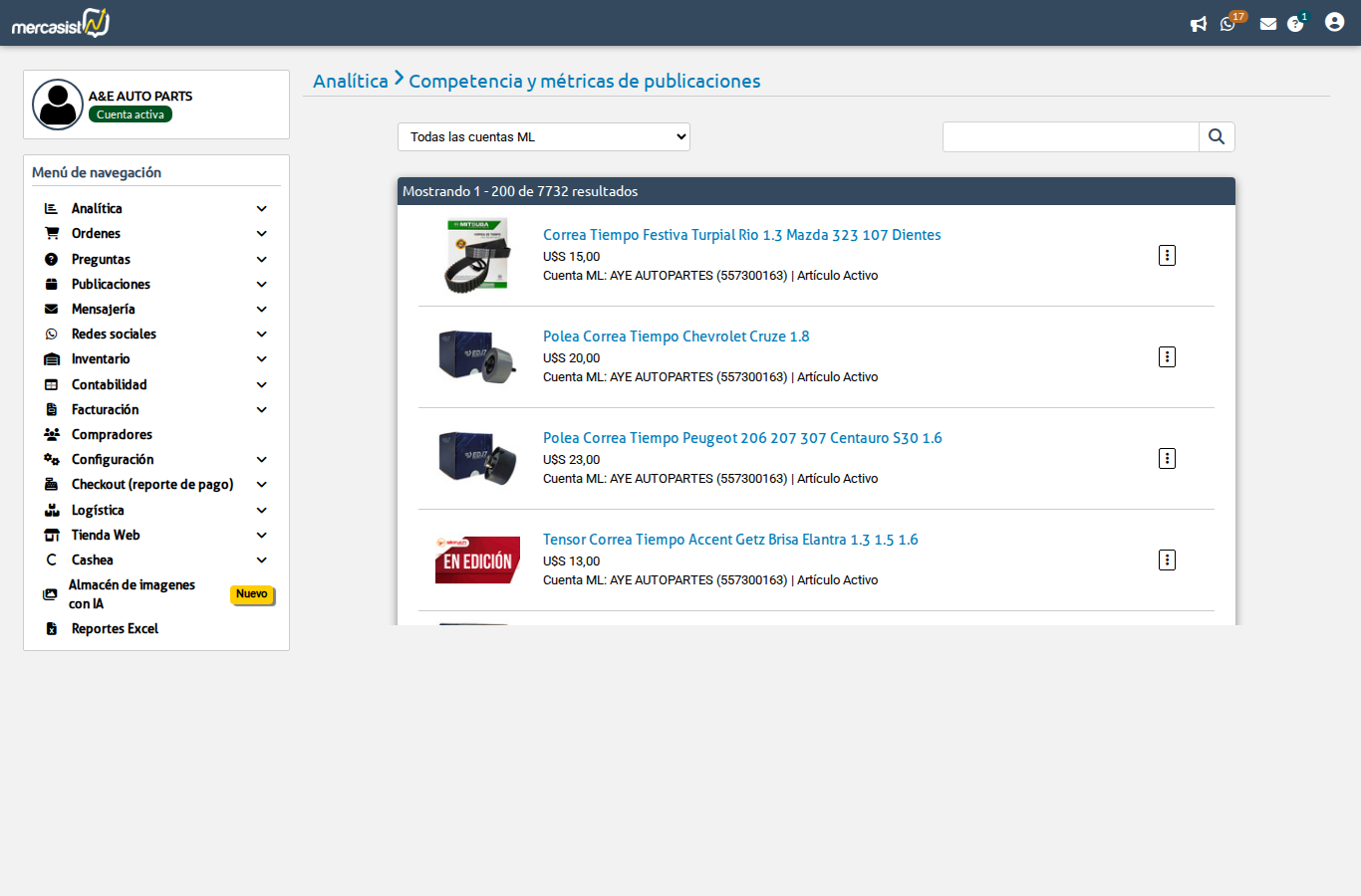 Lista de articulos para analisis