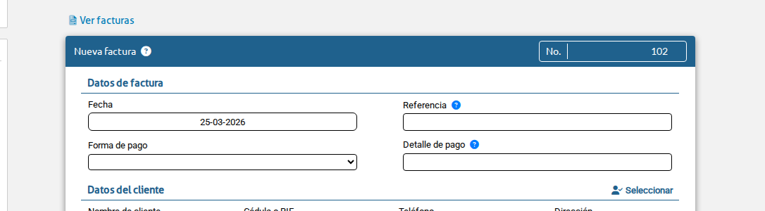 Datos del cliente