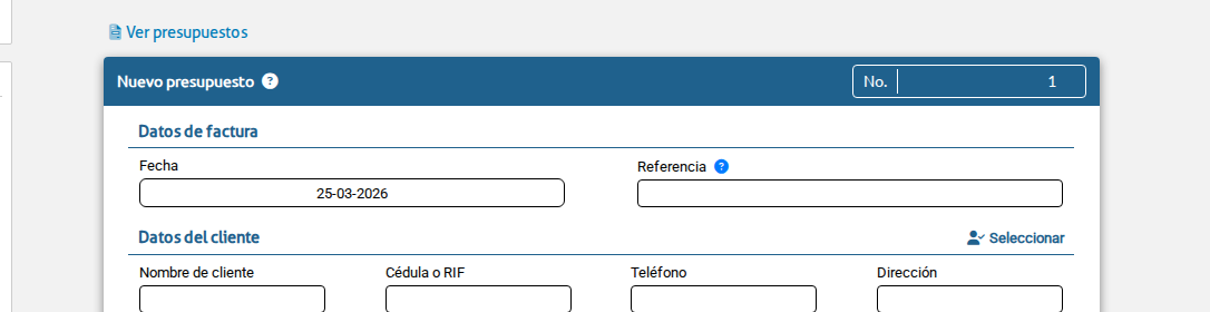 Datos del cliente