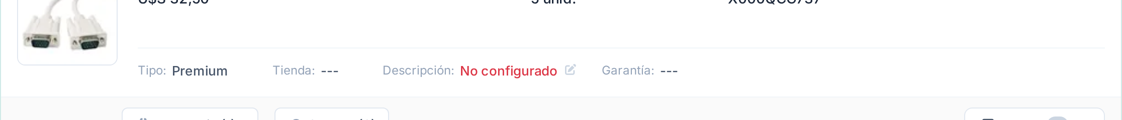 Campo Descripción de la tarjeta con el lápiz de acceso rápido