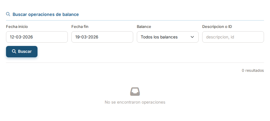 Buscar y vincular operaciones de balance