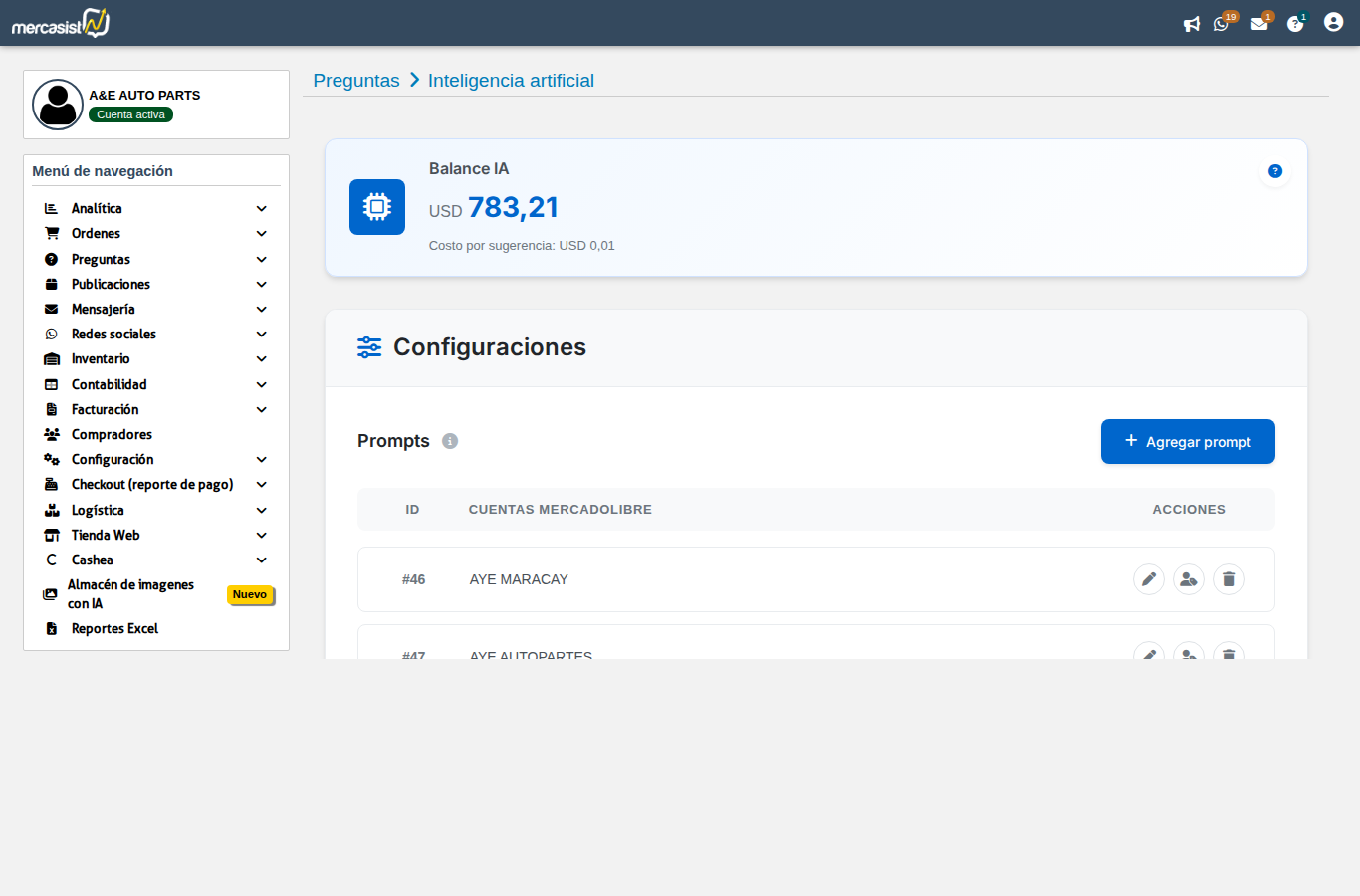 Dashboard de Inteligencia Artificial