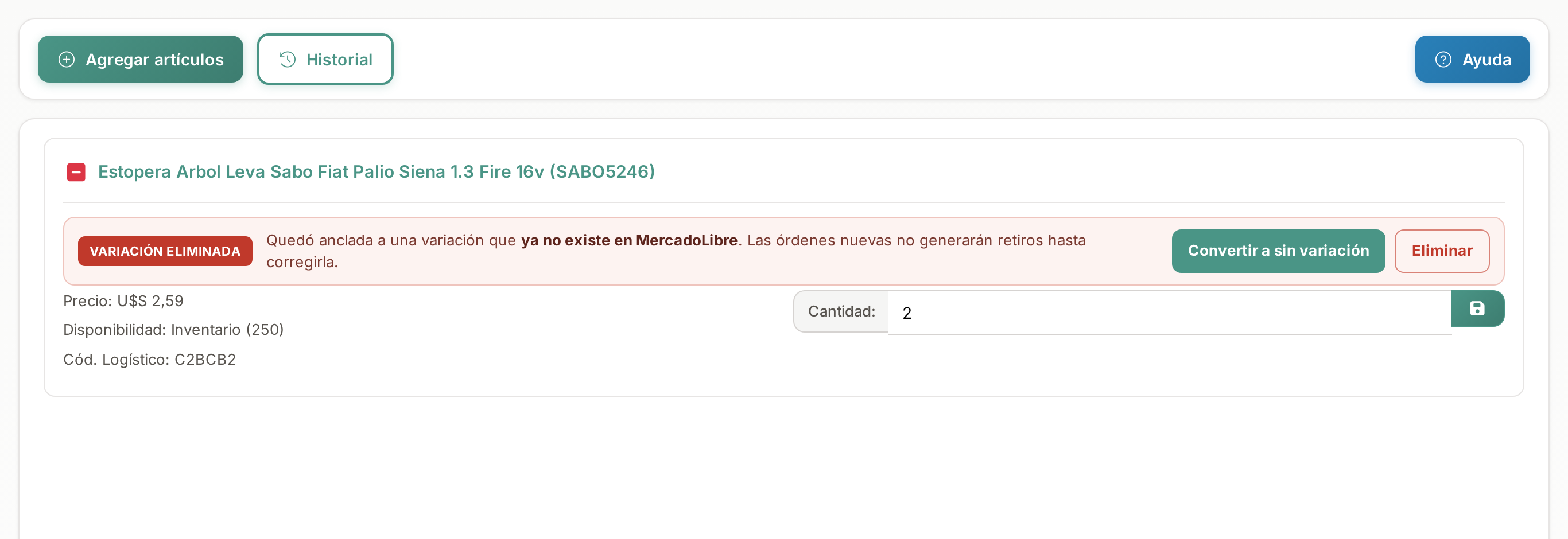 Franja de variacion eliminada en el modal de asociaciones
